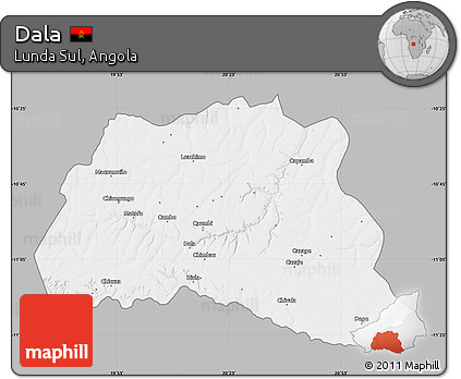 Gray Map of Dala, single color outside