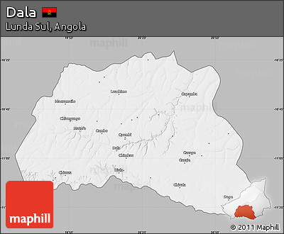 Gray Map of Dala, single color outside