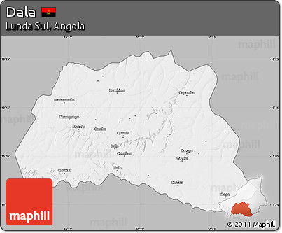 Gray Map of Dala, single color outside