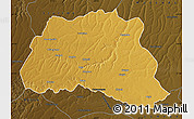 Physical Map of Dala, darken