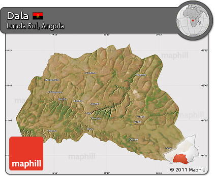 Satellite Map of Dala, cropped outside