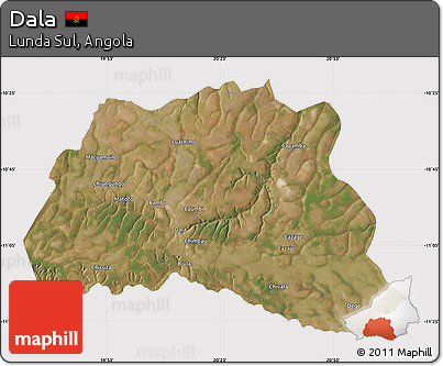 Satellite Map of Dala, cropped outside