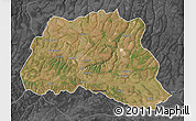Satellite Map of Dala, darken, desaturated