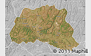 Satellite Map of Dala, lighten, desaturated