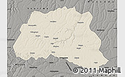 Shaded Relief Map of Dala, darken, semi-desaturated