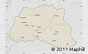 Shaded Relief Map of Dala, lighten, desaturated