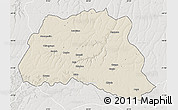 Shaded Relief Map of Dala, lighten, semi-desaturated