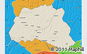 Shaded Relief Map of Dala, political outside