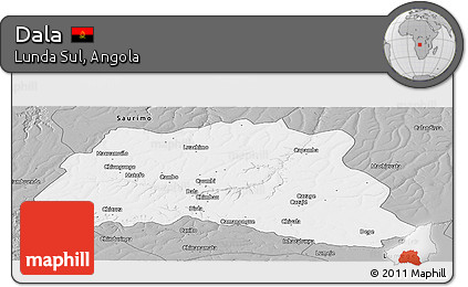 Gray Panoramic Map of Dala