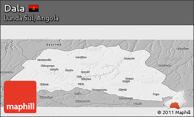 Gray Panoramic Map of Dala