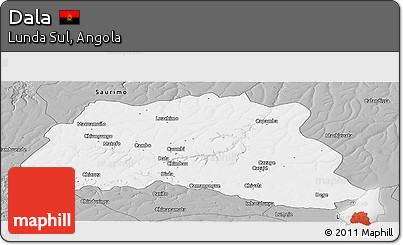 Gray Panoramic Map of Dala