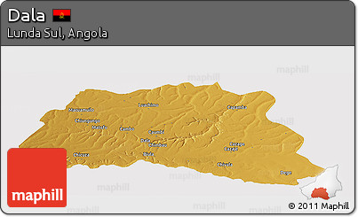 Physical Panoramic Map of Dala, cropped outside