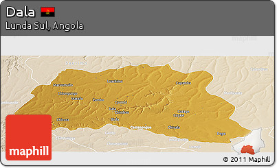 Physical Panoramic Map of Dala, lighten