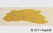 Physical Panoramic Map of Dala, lighten