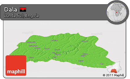 Political Panoramic Map of Dala, cropped outside