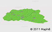 Political Panoramic Map of Dala, cropped outside