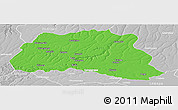 Political Panoramic Map of Dala, lighten, desaturated