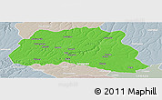 Political Panoramic Map of Dala, lighten, semi-desaturated