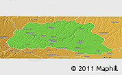 Political Panoramic Map of Dala, physical outside