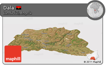 Satellite Panoramic Map of Dala, cropped outside