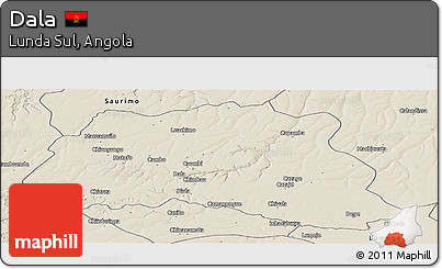Shaded Relief Panoramic Map of Dala