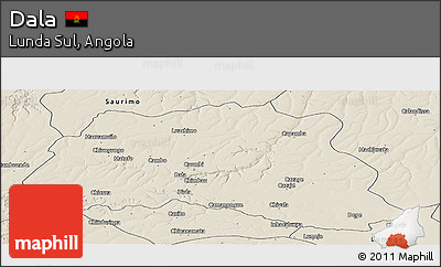 Shaded Relief Panoramic Map of Dala