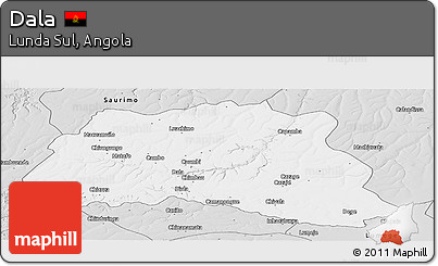Silver Style Panoramic Map of Dala