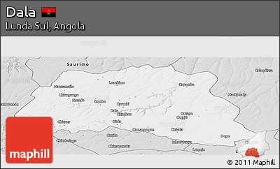 Silver Style Panoramic Map of Dala