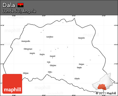Blank Simple Map of Dala, cropped outside