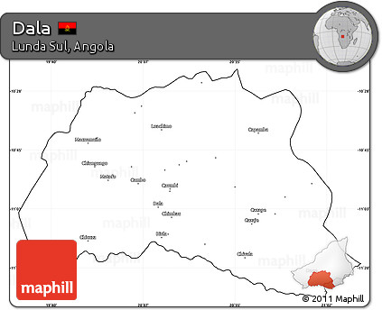 Blank Simple Map of Dala, cropped outside