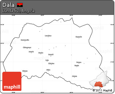 Blank Simple Map of Dala, cropped outside