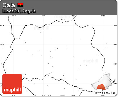 Blank Simple Map of Dala, no labels