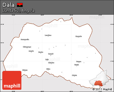 Classic Style Simple Map of Dala, cropped outside