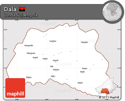 Classic Style Simple Map of Dala, cropped outside