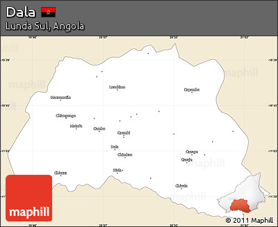 Classic Style Simple Map of Dala, single color outside