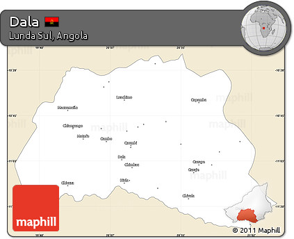 Classic Style Simple Map of Dala, single color outside