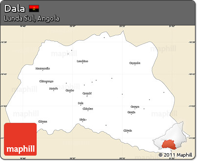 Classic Style Simple Map of Dala, single color outside