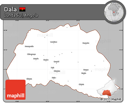 Gray Simple Map of Dala, cropped outside