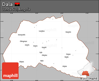 Gray Simple Map of Dala, cropped outside