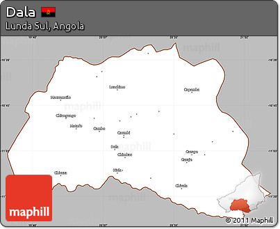 Gray Simple Map of Dala, cropped outside