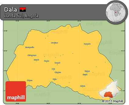 Savanna Style Simple Map of Dala, cropped outside
