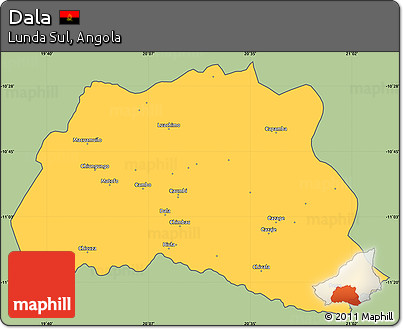 Savanna Style Simple Map of Dala, cropped outside