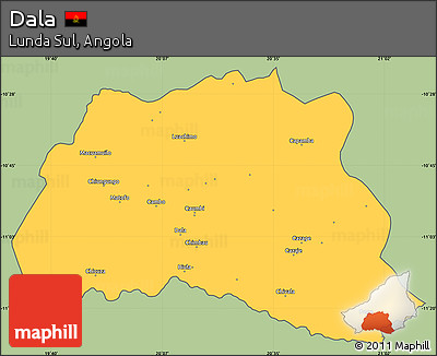 Savanna Style Simple Map of Dala, cropped outside