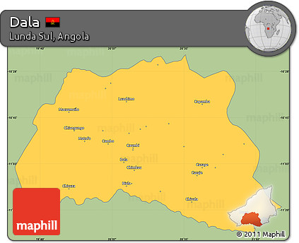 Savanna Style Simple Map of Dala, single color outside