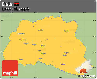 Savanna Style Simple Map of Dala, single color outside