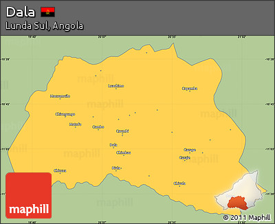 Savanna Style Simple Map of Dala, single color outside