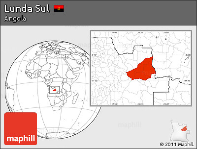Blank Location Map of Lunda Sul
