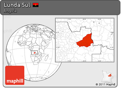 Blank Location Map of Lunda Sul