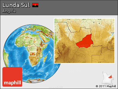 Physical Location Map of Lunda Sul