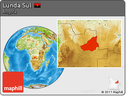 Physical Location Map of Lunda Sul